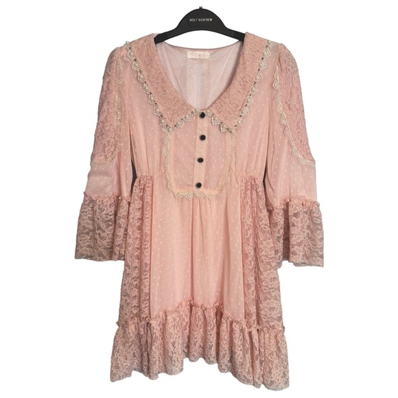 LIZ LISA Dresses & Skirts - LIZ LISA Coquette Lolita Dress Size S Pink Kawaii Feminine Dainty Fairy Romantic